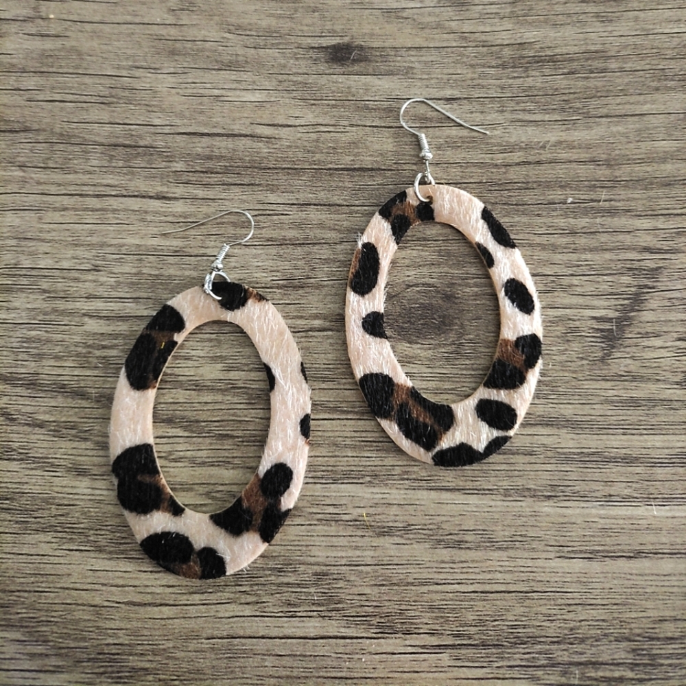 NWT Faux Leather Earrings